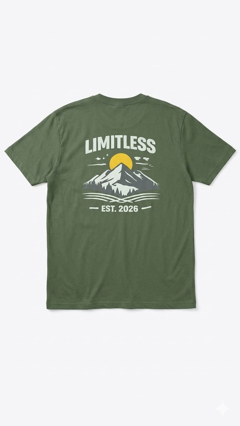 Printed shirt (Design is on back)